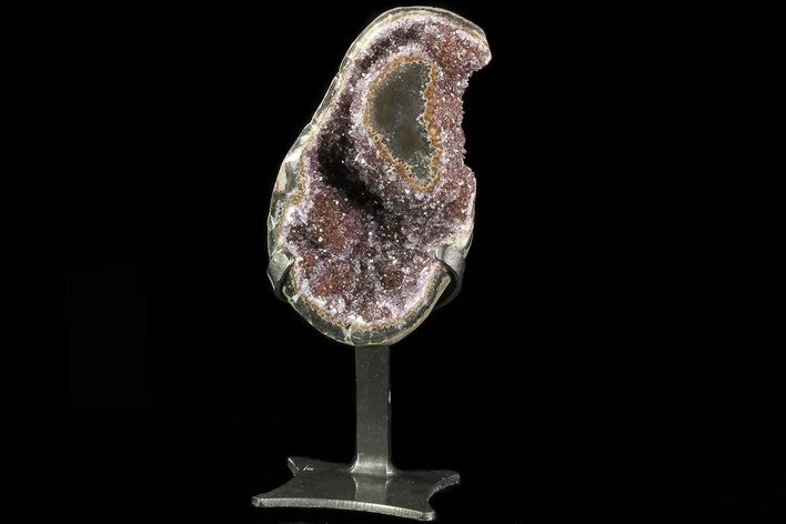 Sparkling Druzy Amethyst Geode - Metal Stand #83740